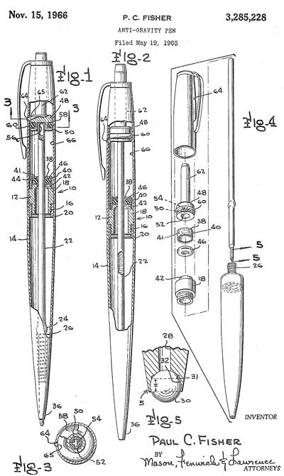 Fisher Clutch Space Pen, Anti-Gravity Pen